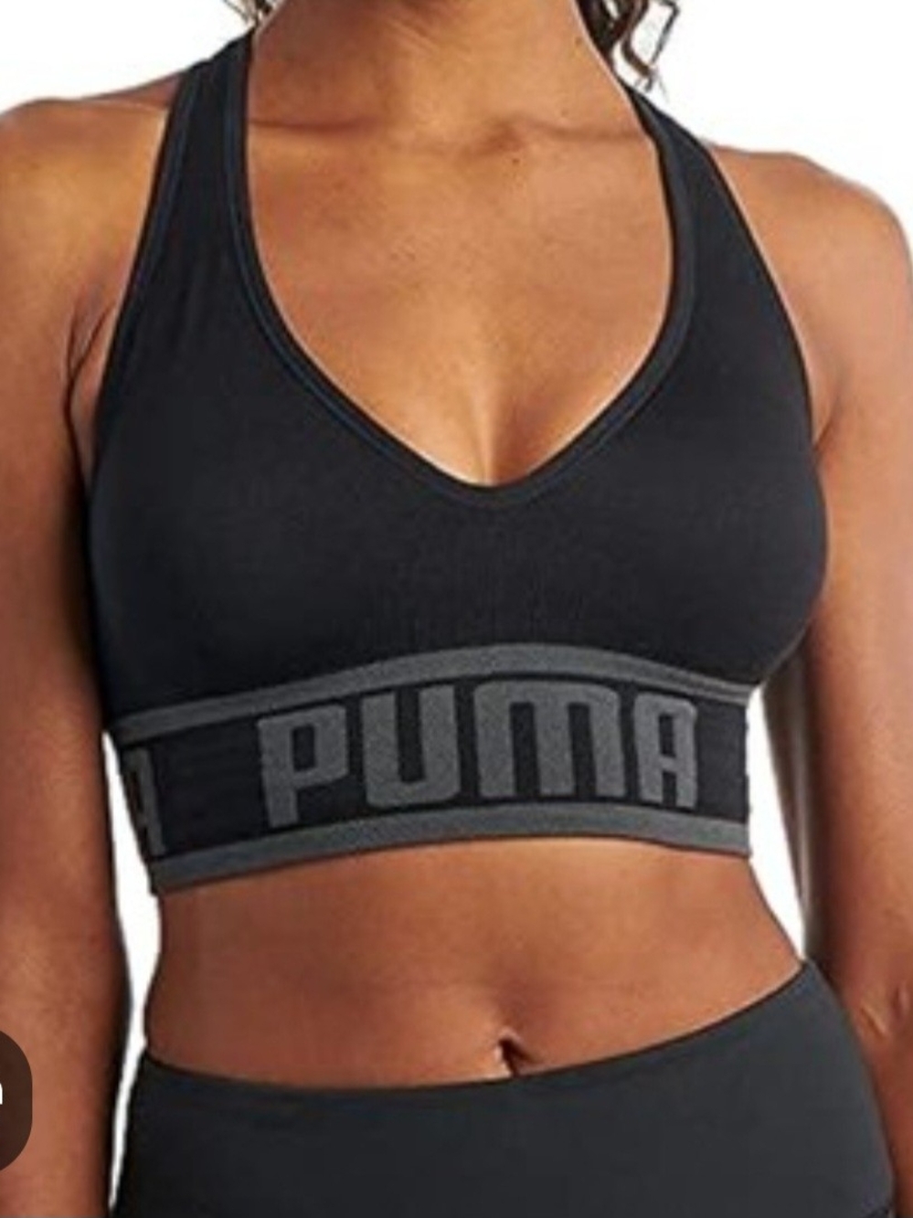 PUMA Women's Black Seamless Sports Bra